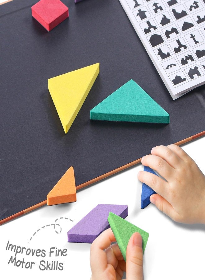 FIRSTCRY INTELLISKILLS لعبة أحجية تانغرام مغناطيسية مميزة من إنتليس سكيلز لتنمية مهارات الدماغ للأطفال، لعبة تعليمية وسفرية مناسبة للبنات والأولاد من عمر 3 سنوات فما فوق، ألعاب لتنمية الذكاء، معتمدة من BIS، هدية عيد ميلاد (قابلة للطي) - Image 5
